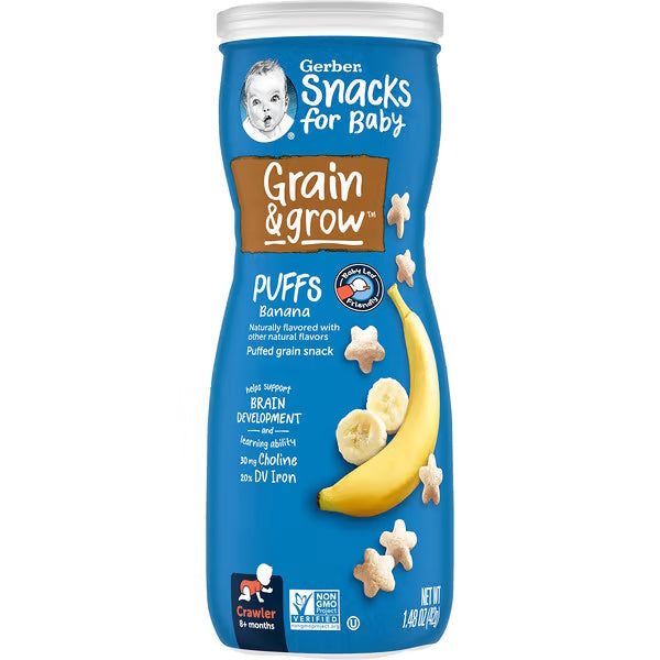 Gerber Graduates Puffs Banana 6 x 42g (1.48oz)
