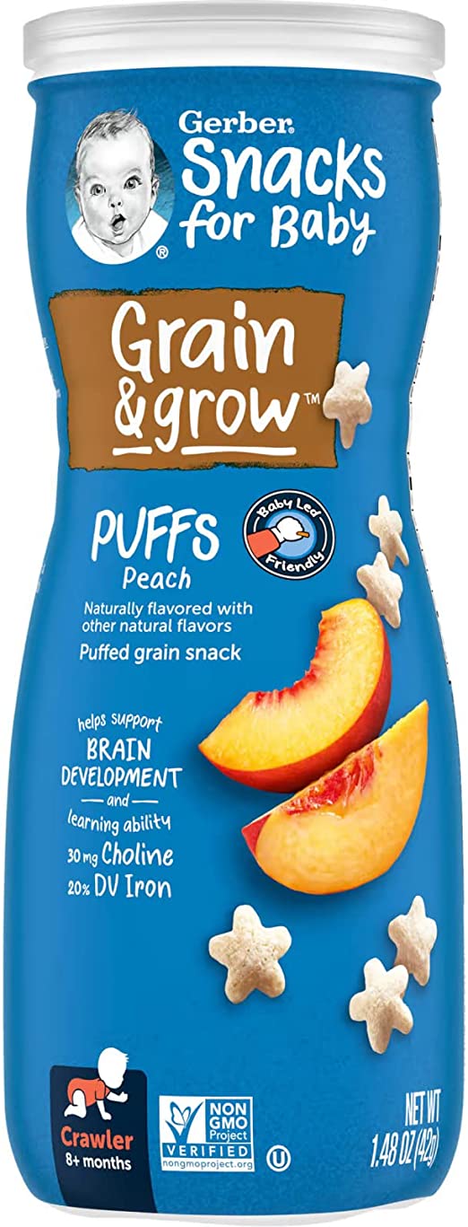 Gerber Graduates Puffs Peach 6 x 42g (1.48oz)