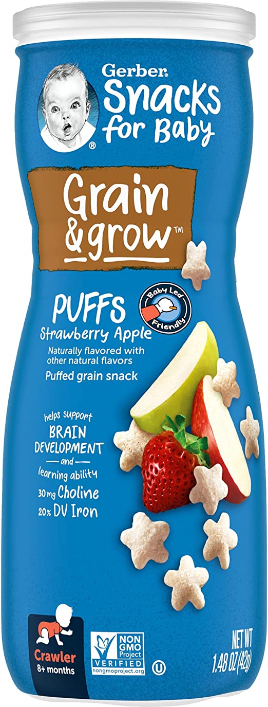 Gerber Graduates Puffs Strawberry Apple 6 x 42g (1.48oz)