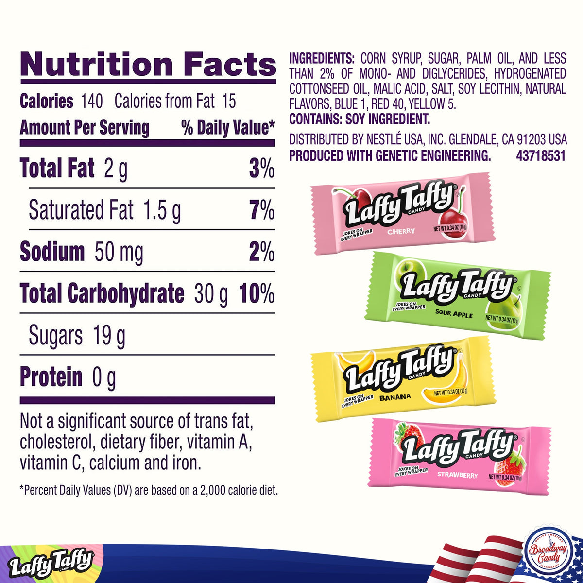 BULK Laffy Taffy Assorted Flavours 1kg