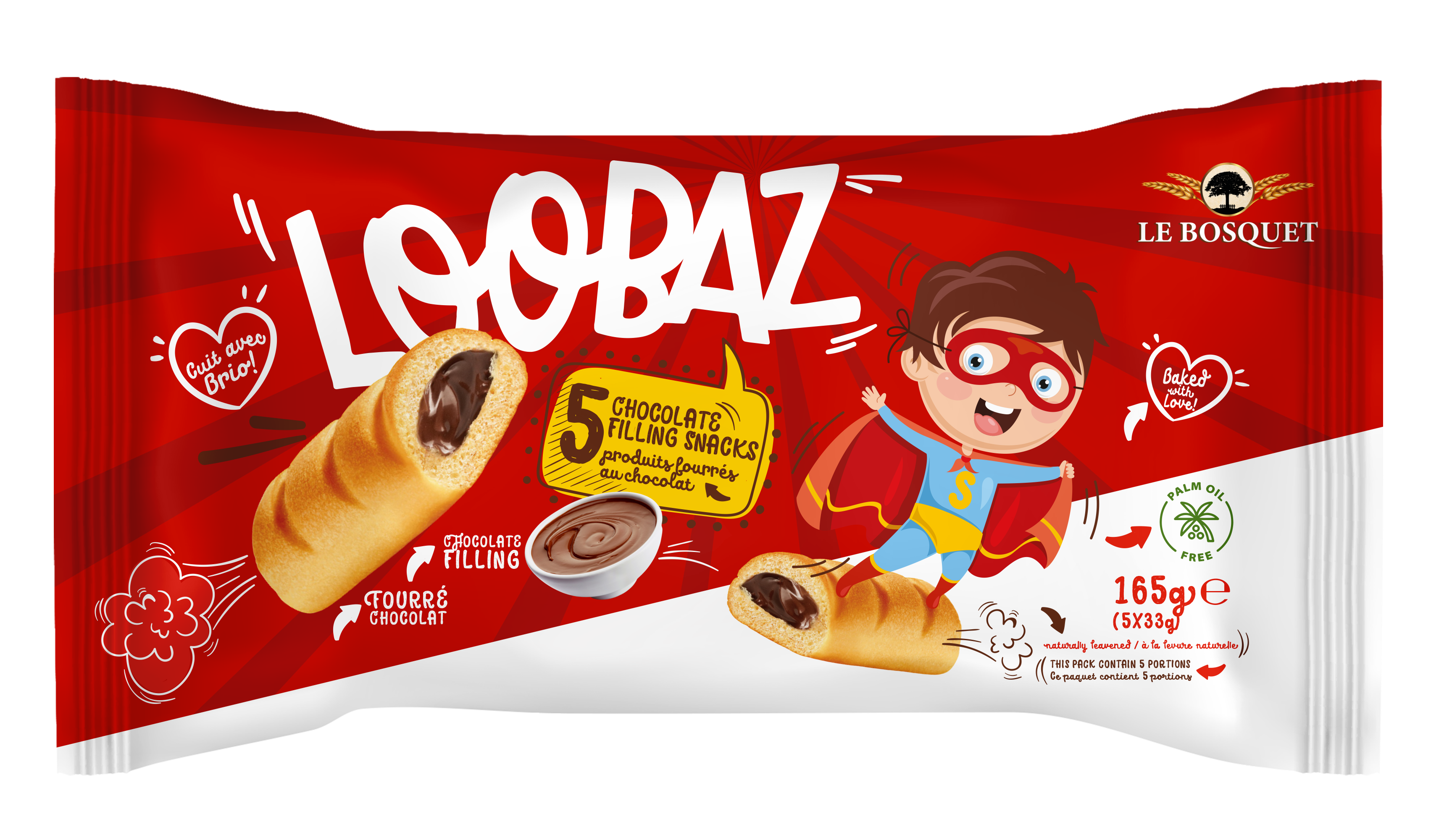 Le Bosquet Brioche Loobaz (5pk) 18 x 165g