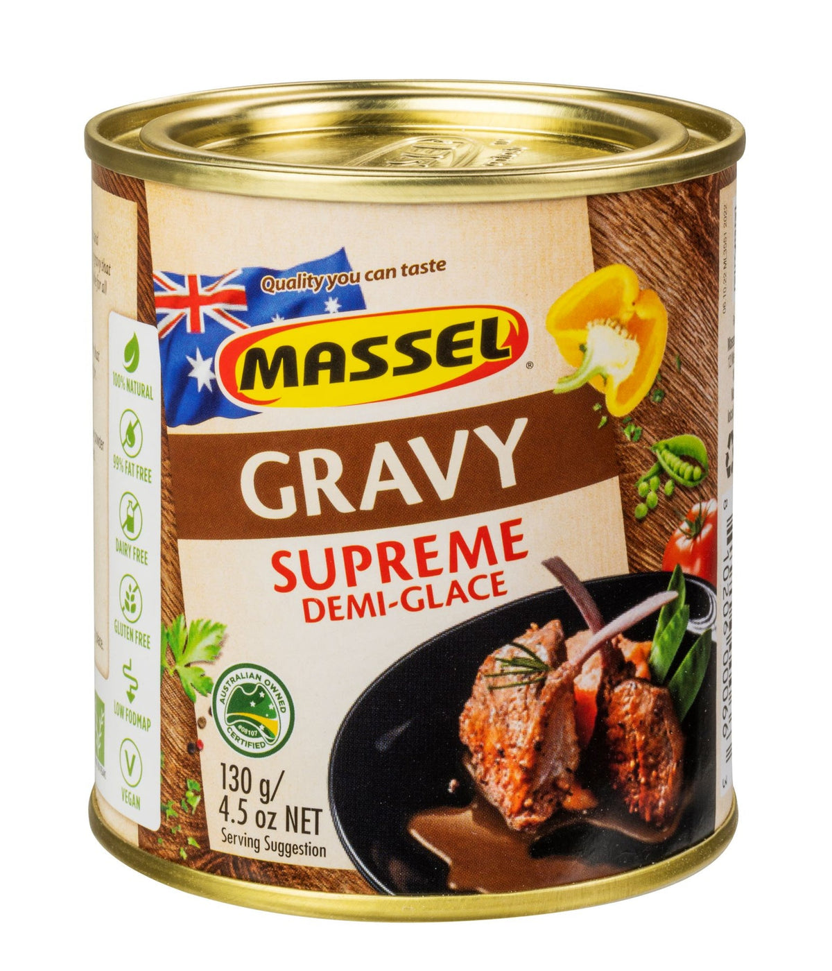 Massel Gravy Supreme, 130g pack, dairy-free, gluten-free, vegan.