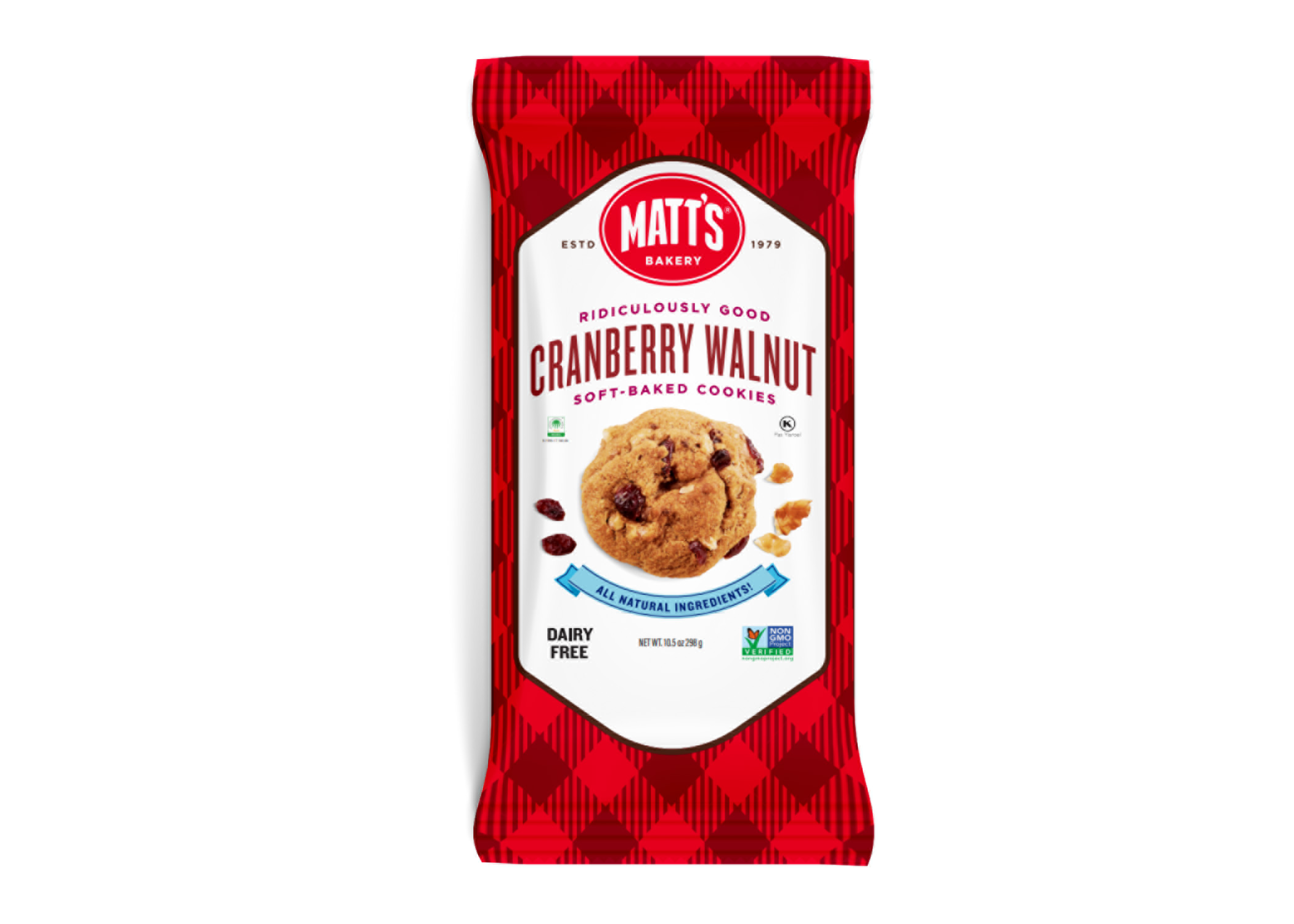 Matt's Cookies Cranberry Walnut 6 x 298g