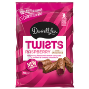 Darrell Lea Raspberry Twists Milk Coated NK 12 x 200g