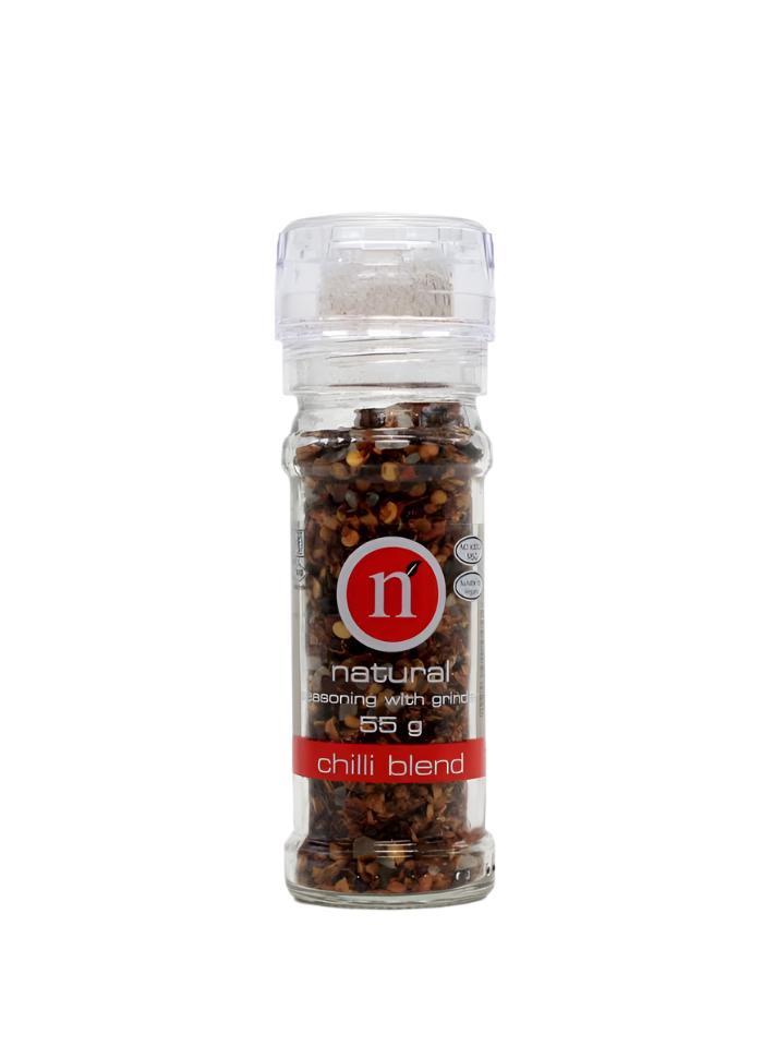 Natural Herbs & Spices Grinder Chilli 6 x 55g
