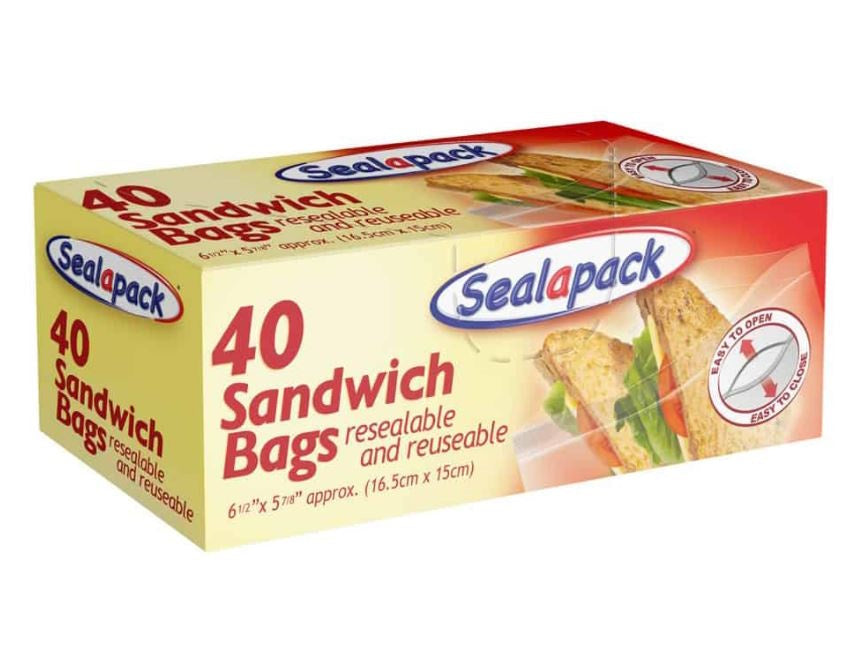 151 Reseal Sandwich Bag 40Pk  (16.5X15Cm) 36 x 36
