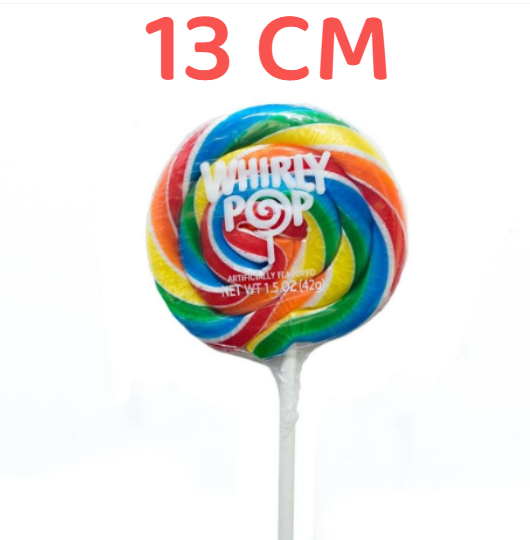 Adams & Brooks Whirly Pop Assorted Long 13cm 36 x 170g