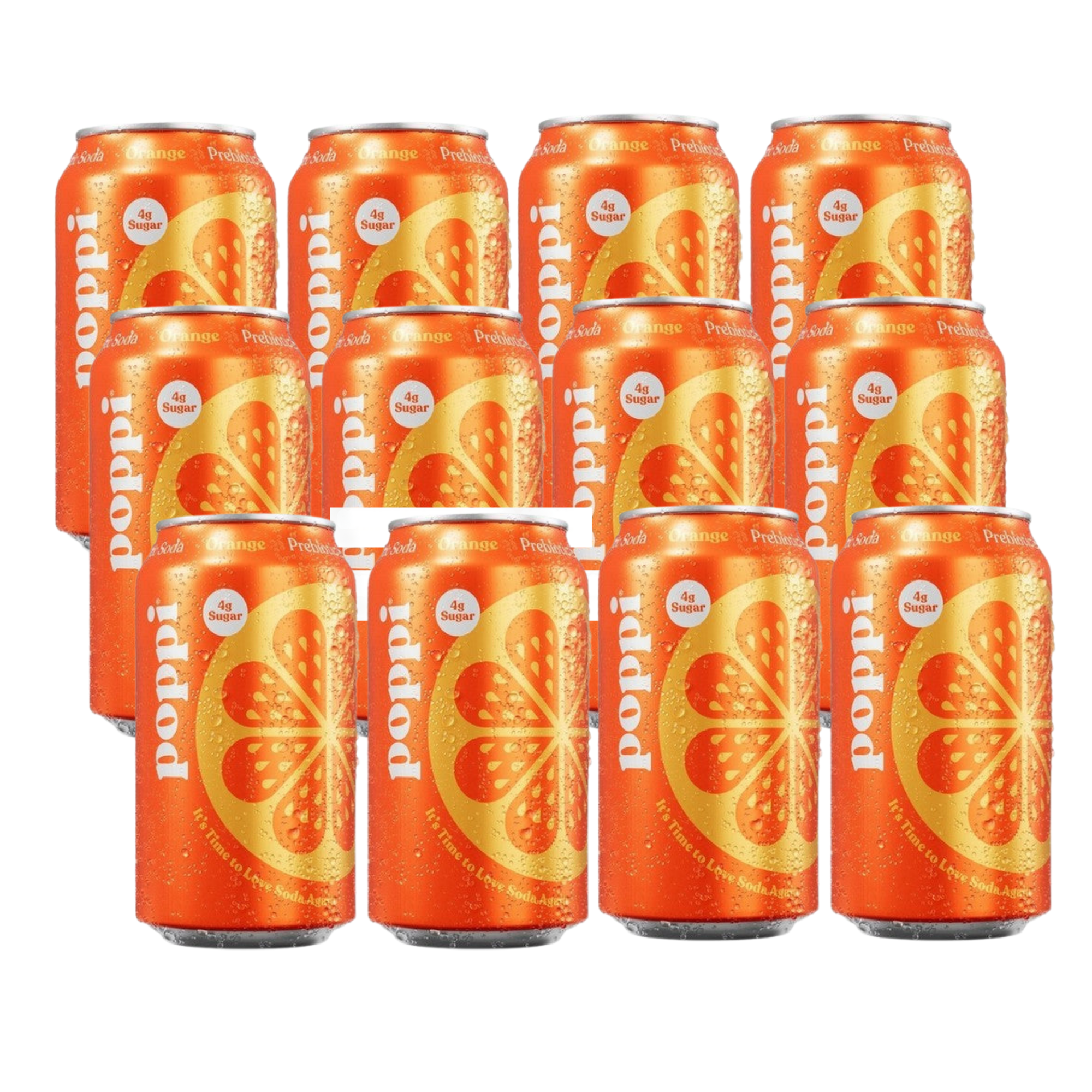 Poppi Sparkling Prebiotic Soda Orange 12 x 355ml