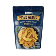 DJ & A Potato Wedges Original 100g pack - thick cut potato wedges with garlic, onion and herbs.
