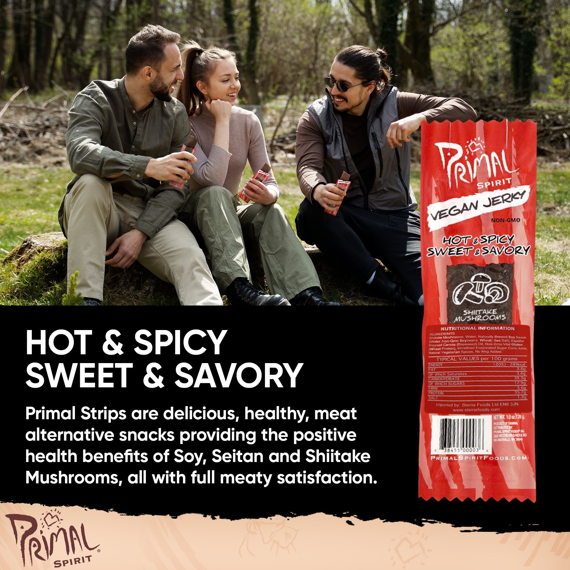 Primal Strips Hot & Spicy 24 x 28g NK