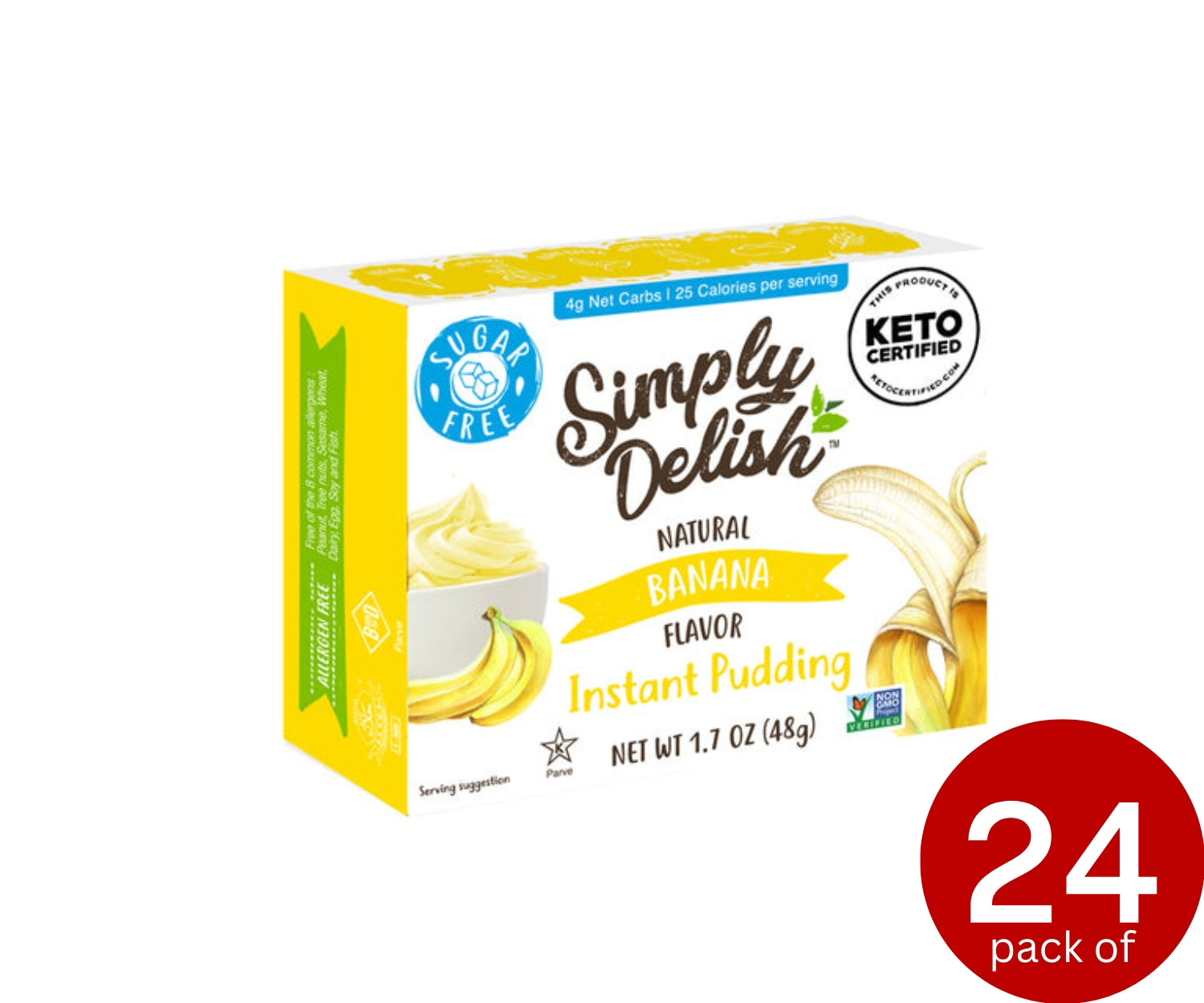 Simply Delish NATURAL Pudding Banana 6 x 4 x 48g