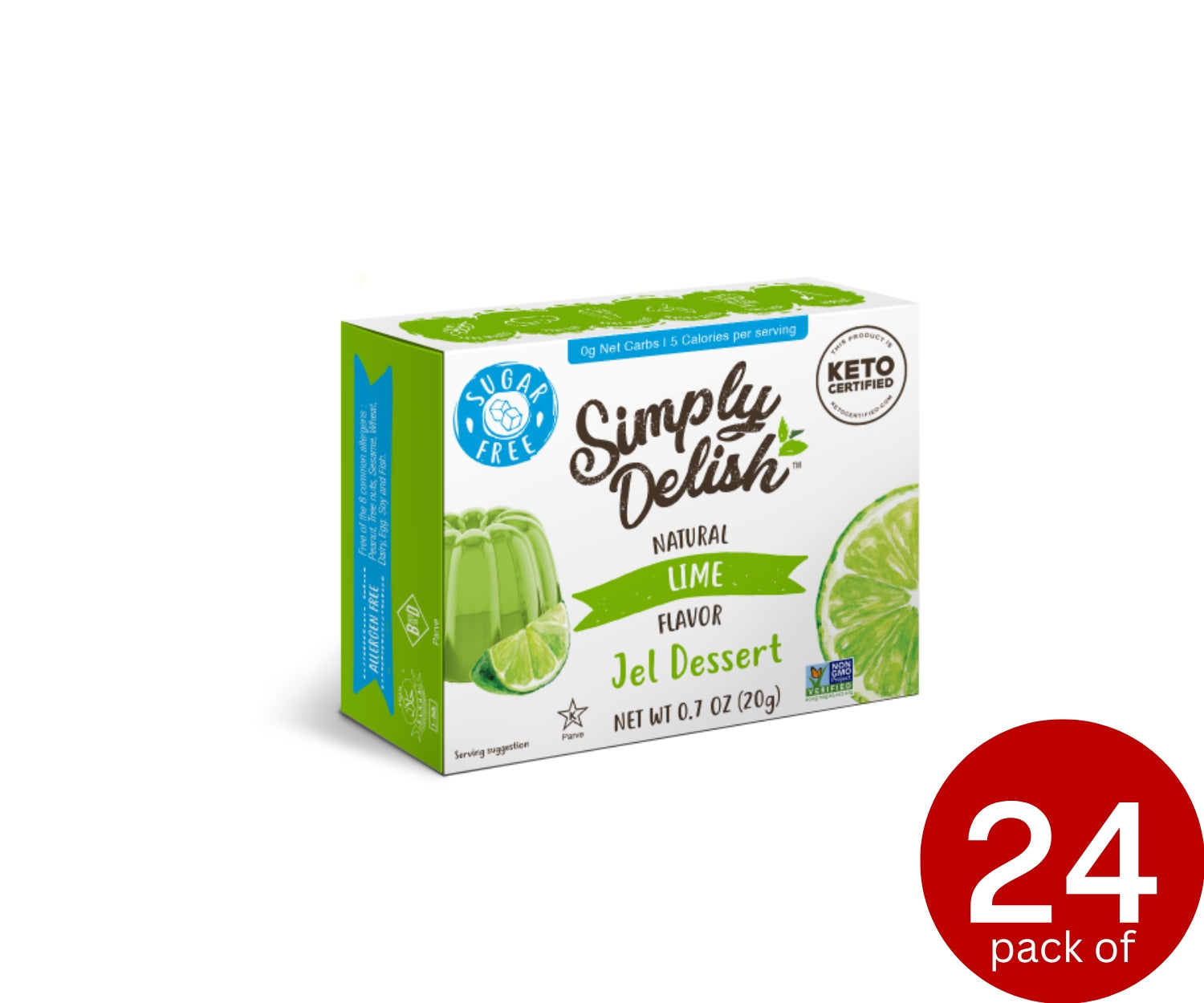 Simply Delish Natural Lime 6 x 4 x 20g