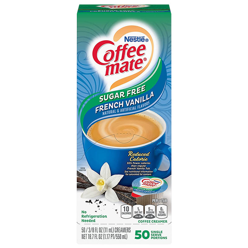 Coffee Mate Liquid Sugar Free French Vanilla Single Serve Creamer 4 x 50 x 11ml