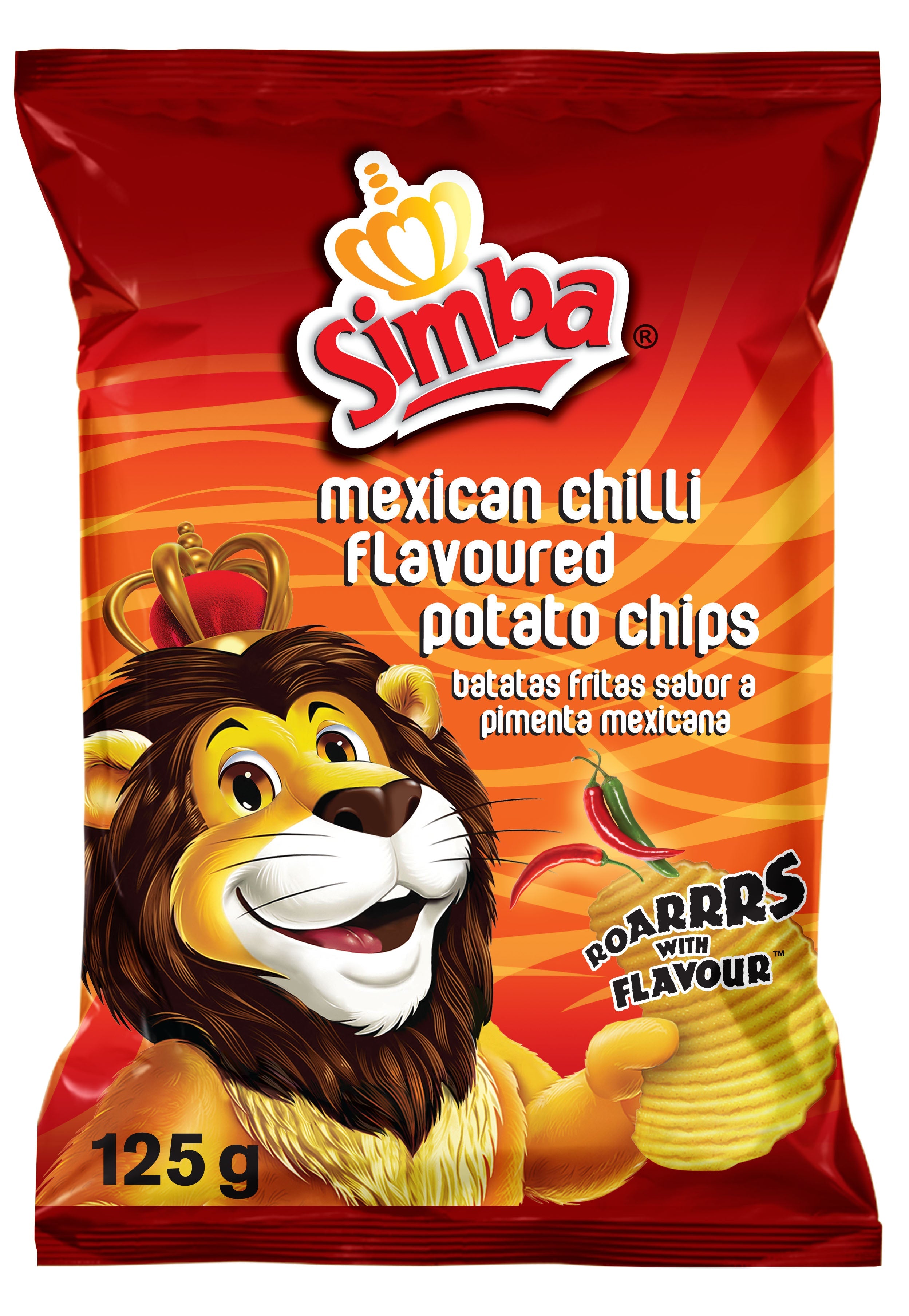 Simba LARGE Potato Chips Mexican Chilli 24 x 120g