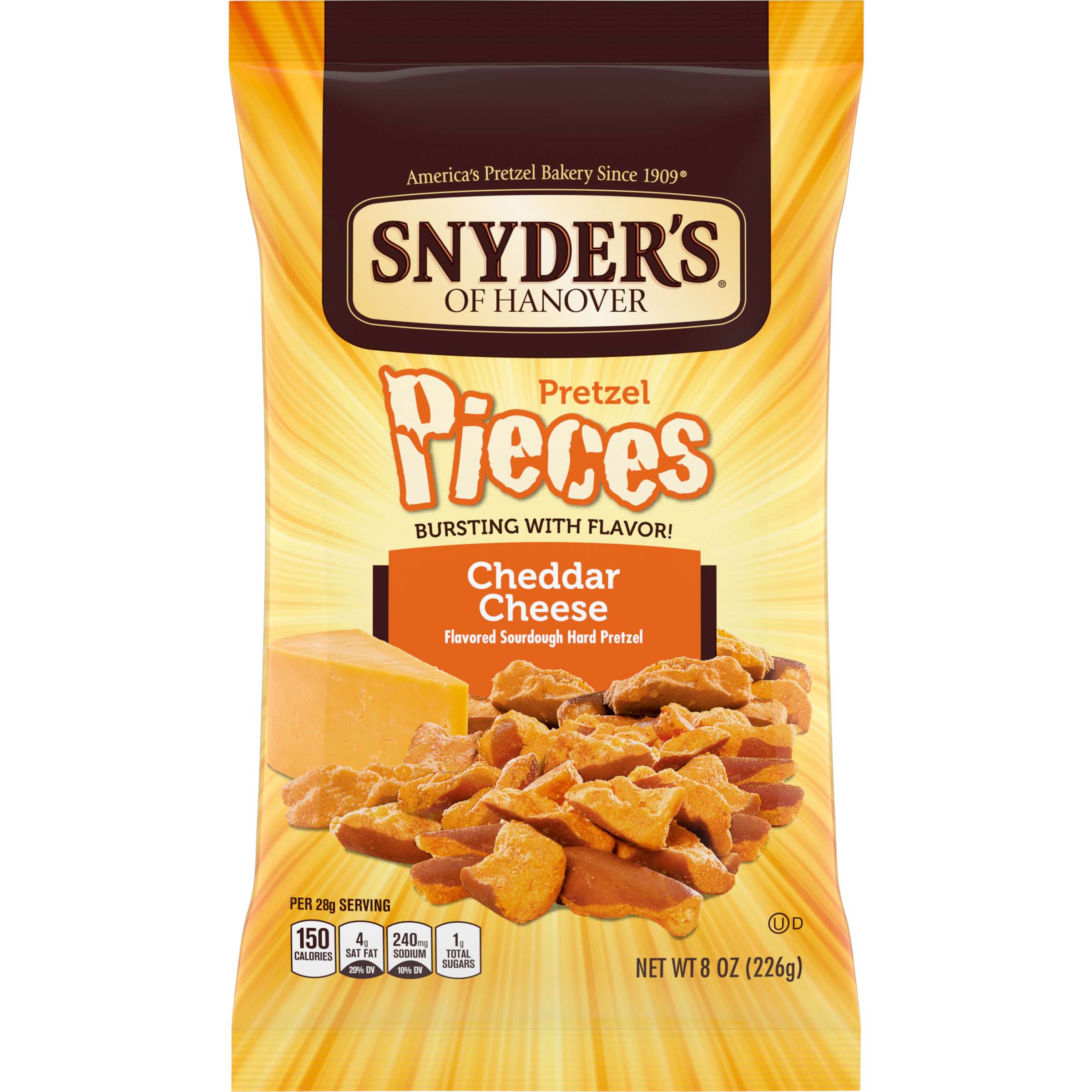 Snyders Pieces Cheddar Cheese 6 x 226g (8oz)