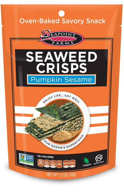 Seapoint Seaweed Crisps Pumpkin Sesame 12 x 35g
