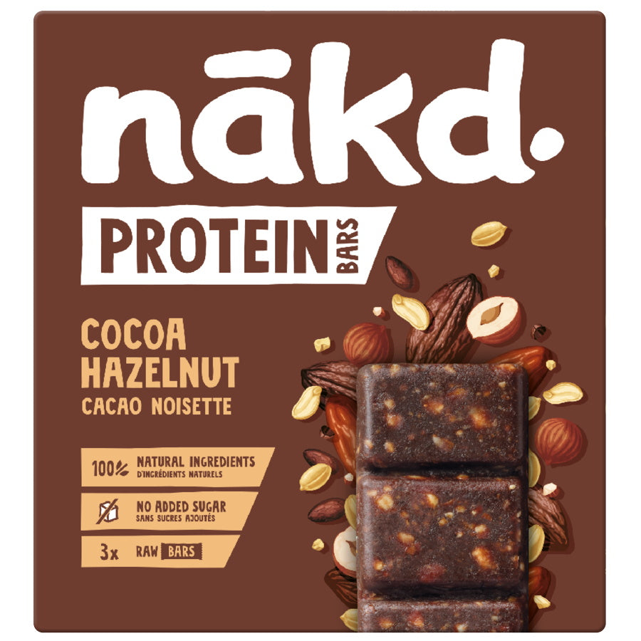 Nakd Bars Protein MULTIPACK Cocoa Hazelnut 12 x 3 x 45g