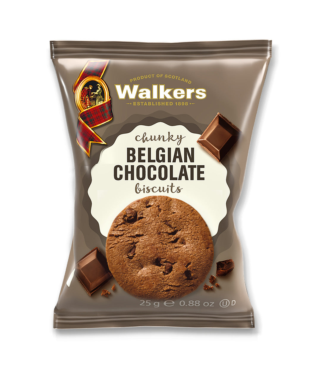 Walkers Belgian Chocolate Chip Biscuits (2's) 100 x 25g