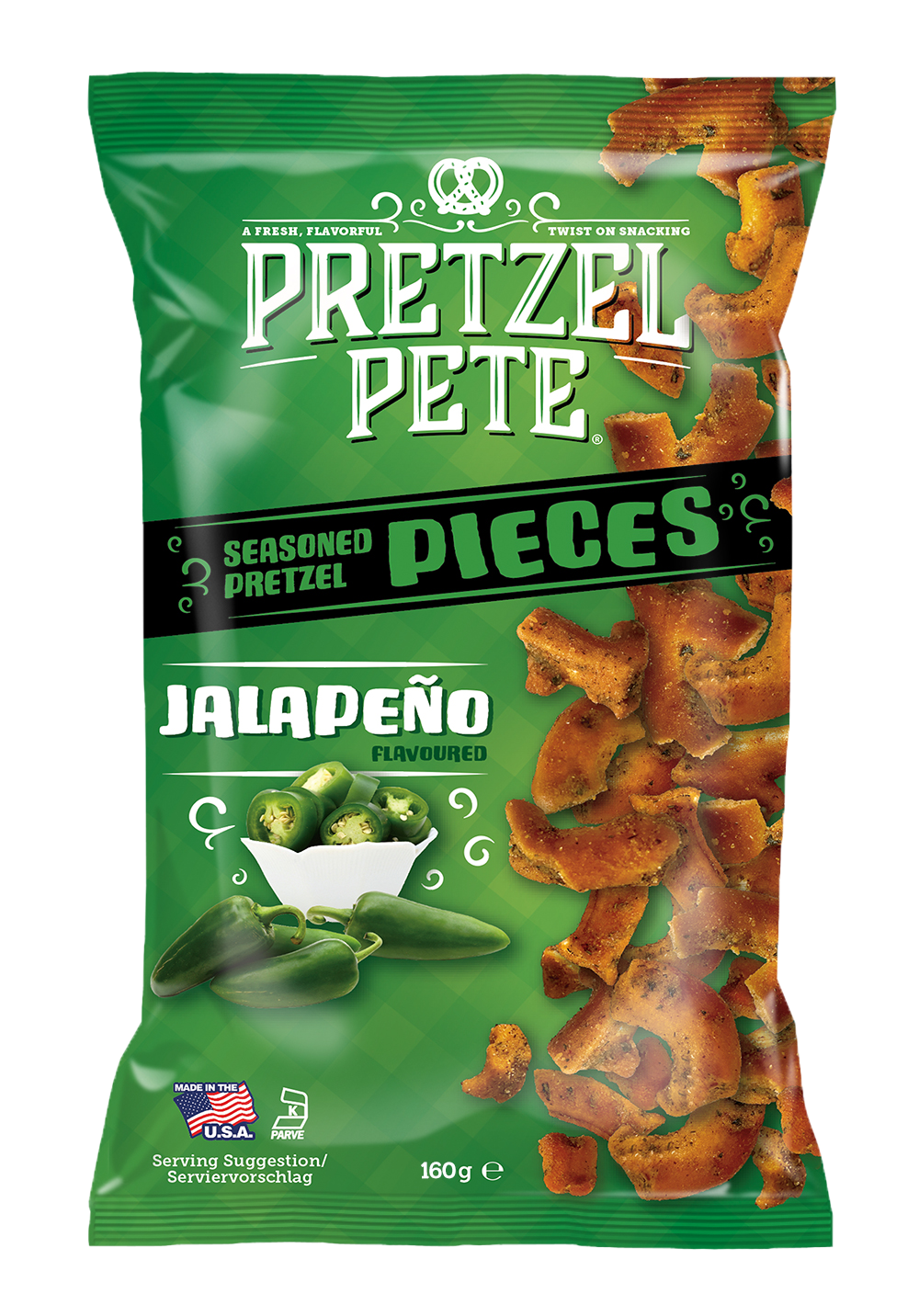 Pretzel Pete Jalapeno 8 x 160g