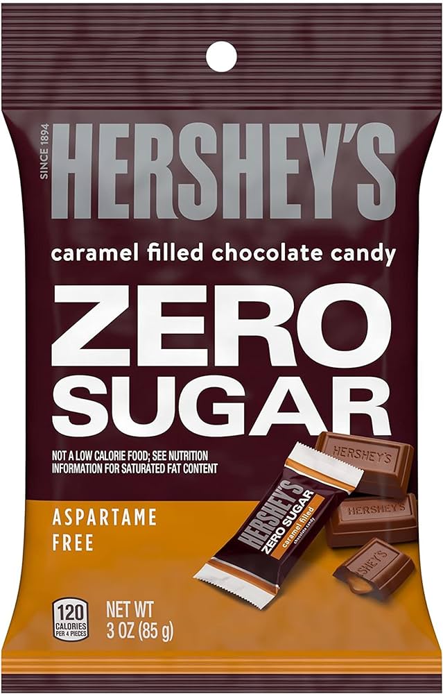 Hershey's Caramel Filled Chocolate Zero Sugar 12 x 85g (3oz)