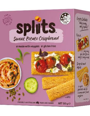 Orgran Spliits Sweet Potato Crispbread 6 x 130g