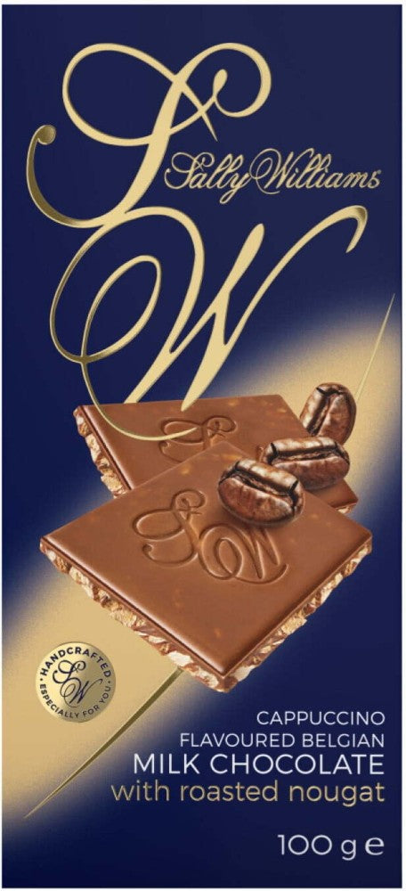 Sally Williams  Cappuccino Flavoured Belgian Milk Chocolate With Roasted Nougat  12 x 100g