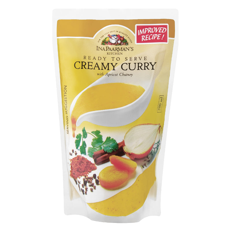 Ina Paarman Kitchen Ready To Serve Sauce Creamy Curry 12 x 200ml