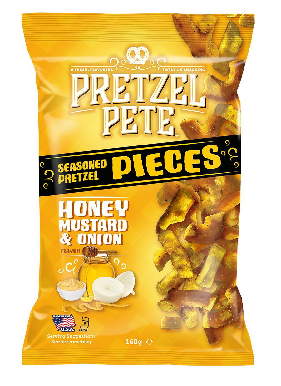 Pretzel Pete Honey Mustard & Onion 8 x 120g