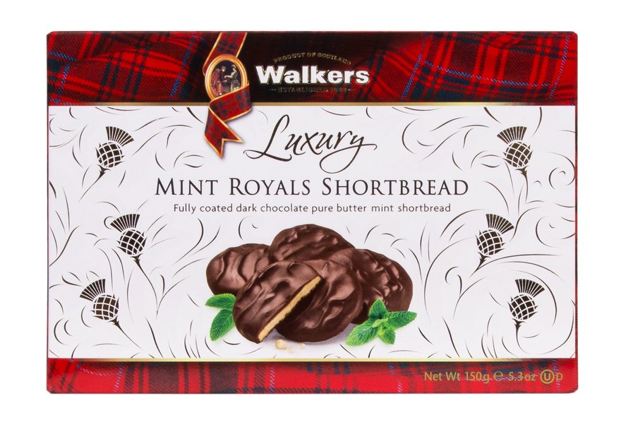 Walkers Mint Royals Short Bread 12 x 150g