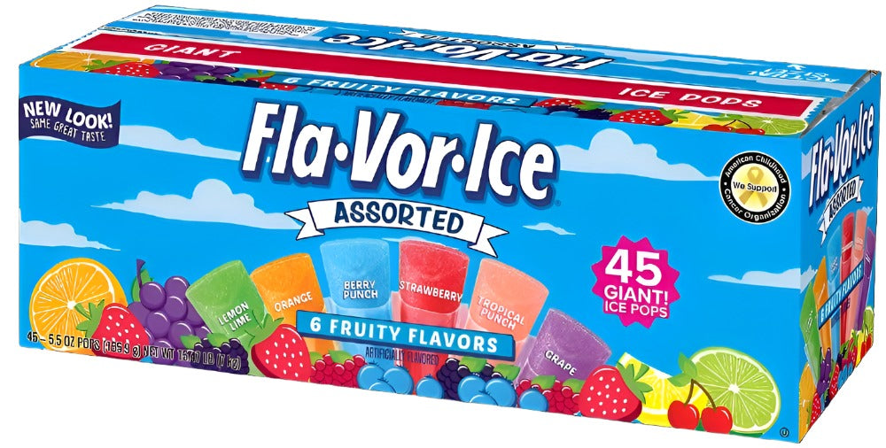 Fla-Vor-Ice Giant Freeze Pops 45 x 155.9g (5.5oz)