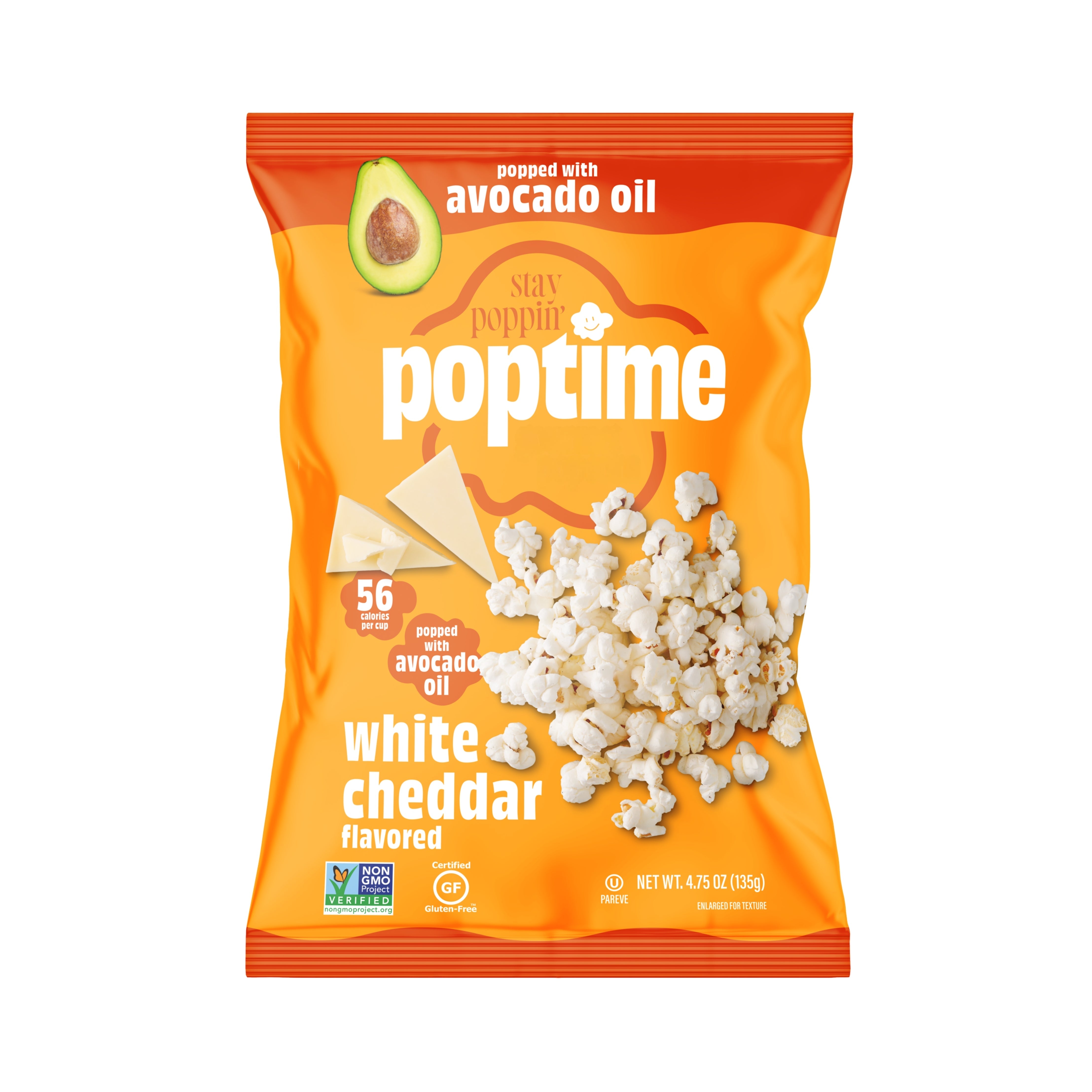 Poptime White Cheddar AVO  12 x 135g