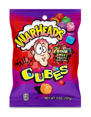 Warheads Sour Chewy Cubes Peg Bag NK 12 x 141g (5oz)