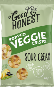 Good & Honest Chips Veggie Green Pea & Black Bean Sour Cream 8 x 85g NK