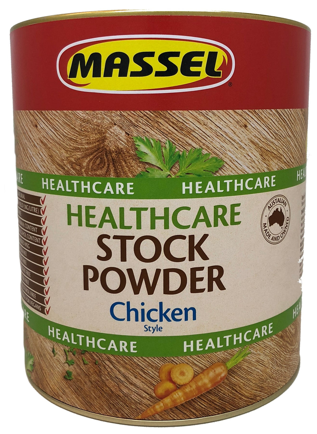 Massel BULK Advantage Healthcare Chicken Stock Powder, 1.75kg tub, dairy-free, gluten-free, vegan.