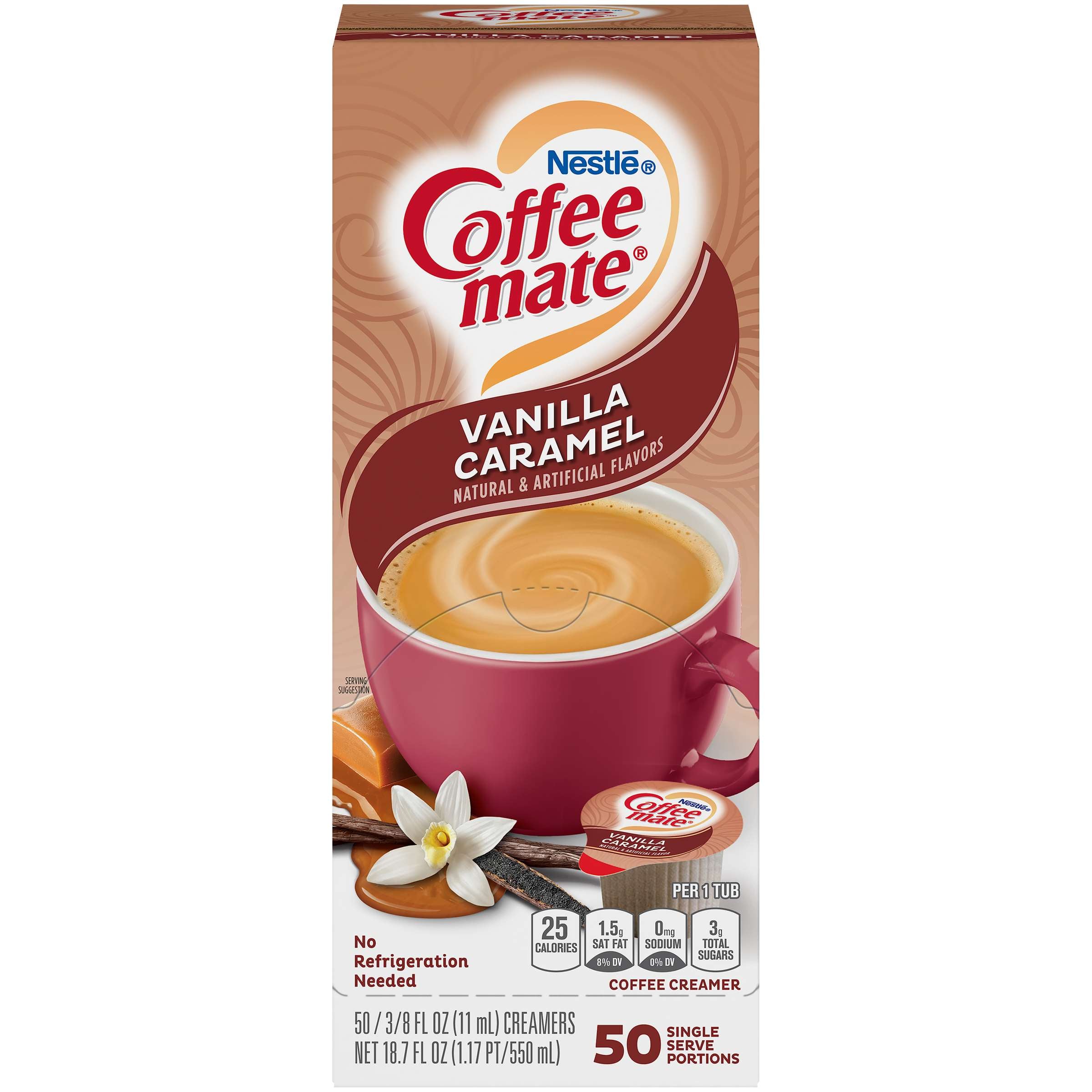 Coffee Mate Liquid Vanilla Caramel Single Serve Creamer 4 x 50 x 11ml