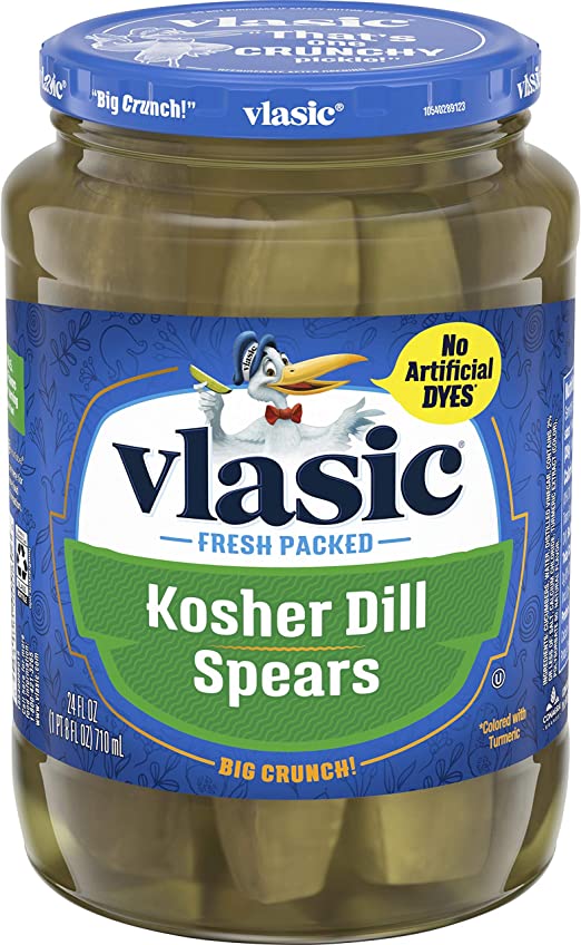 Vlasic Kosher Dill Spears 6 x 710g (24oz)