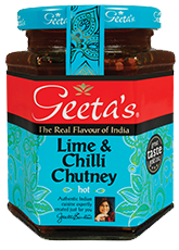 Geetas  Lime & Chilli Hot Chutney 6 x 230g