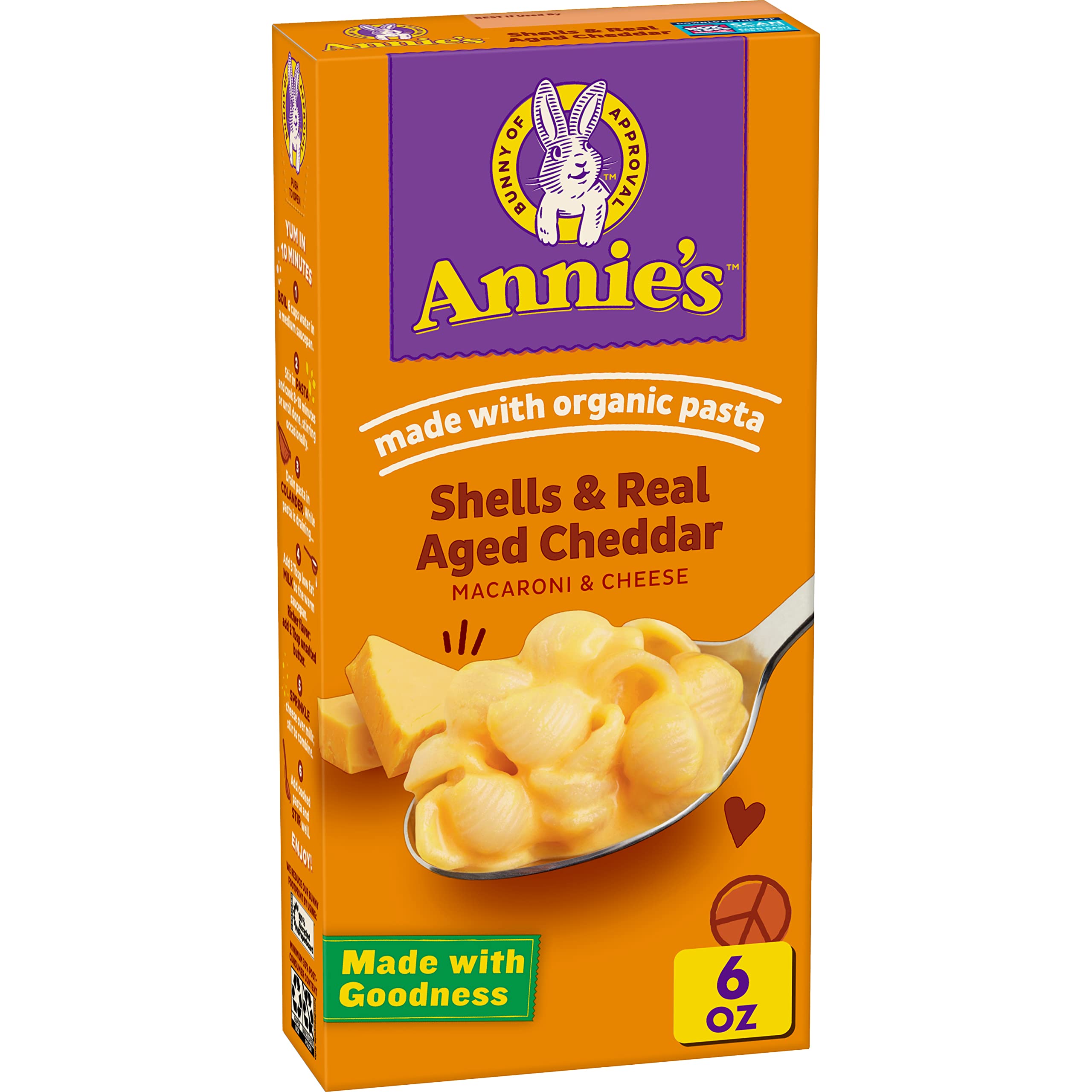 Annies Shells & Aged Cheddar 12 x 170g (6oz) NK