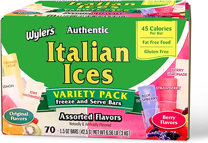 Wylers Italian Ice Assorted 70 x 42g (1.5oz)