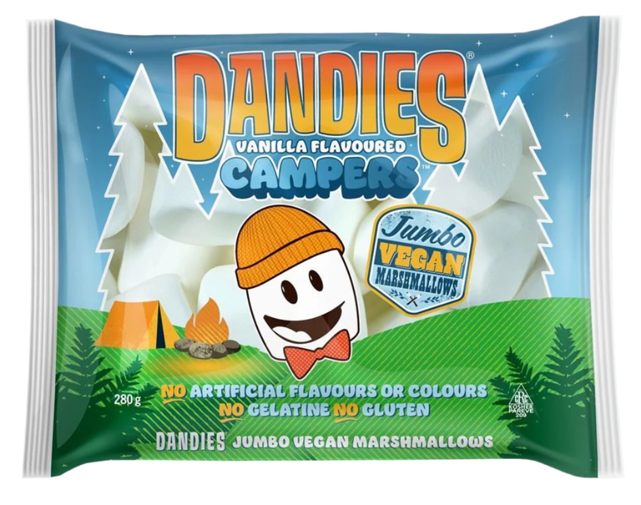 Dandies Vegan Marshmallows Jumbo Vanilla 10 x 280g