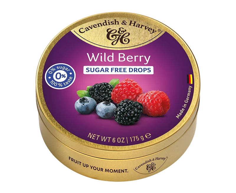 Cavendish & Harvey DROPS Sugar Free Wild Berry Drops NK 9 x 175g