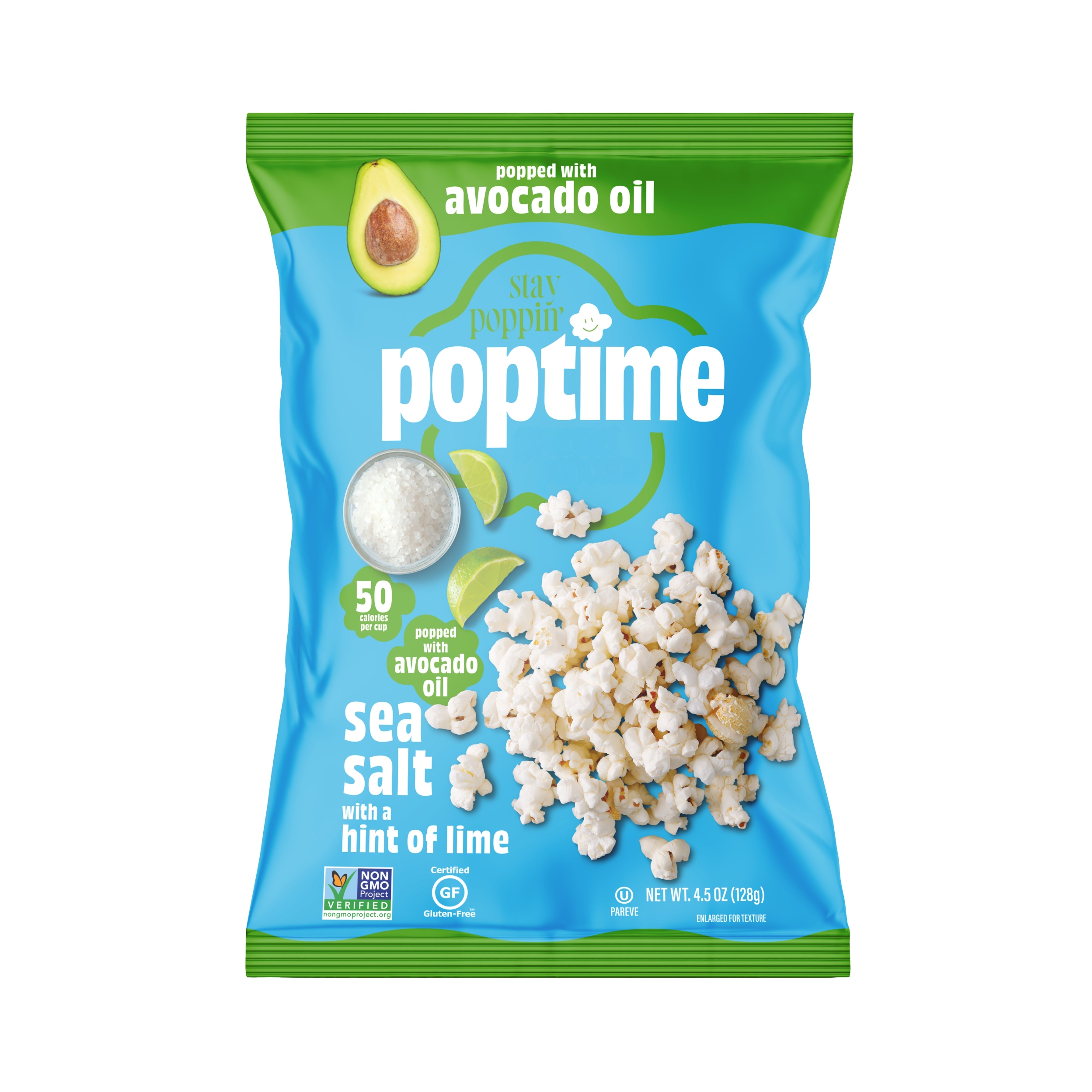 Poptime Sea Salt w a Hint of Lime AVO  12 x 128g