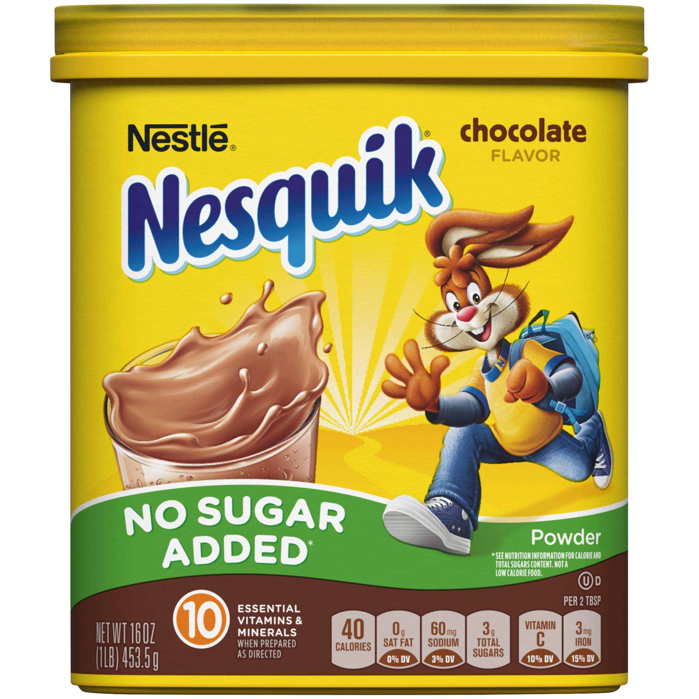 Nesquik Milk Chocolate Powder Sugar Free  6 x 453.5g (16oz)