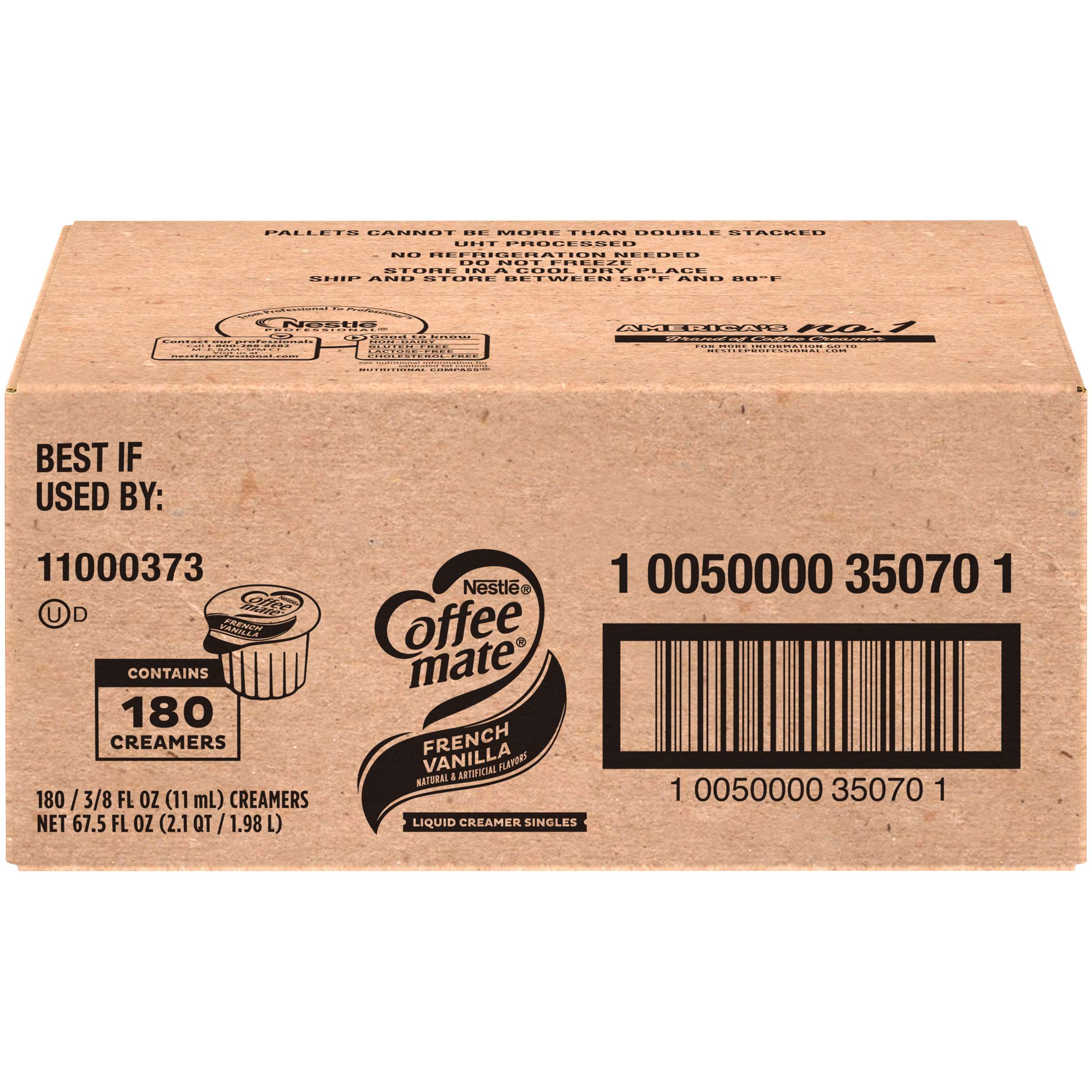 Coffee Mate Liquid French Vanilla Single Serve Creamer 180 x 11ml