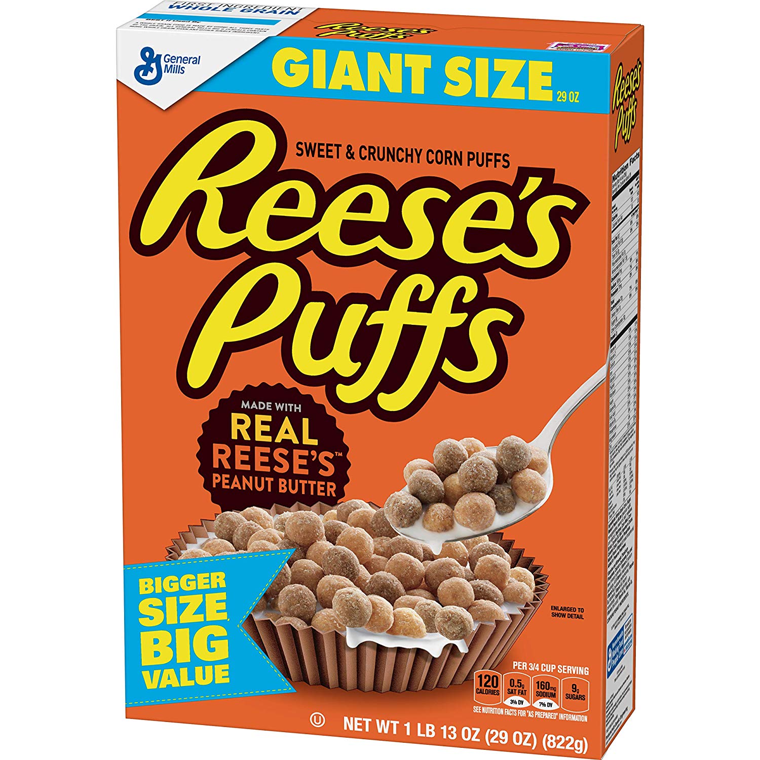 General Mills Reeses Puffs Giant Cereal 10 x 822g (29oz)