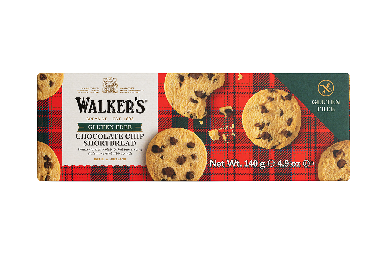 Walkers Gluten Free Chocolate Chip Shortbread 12 x 140g