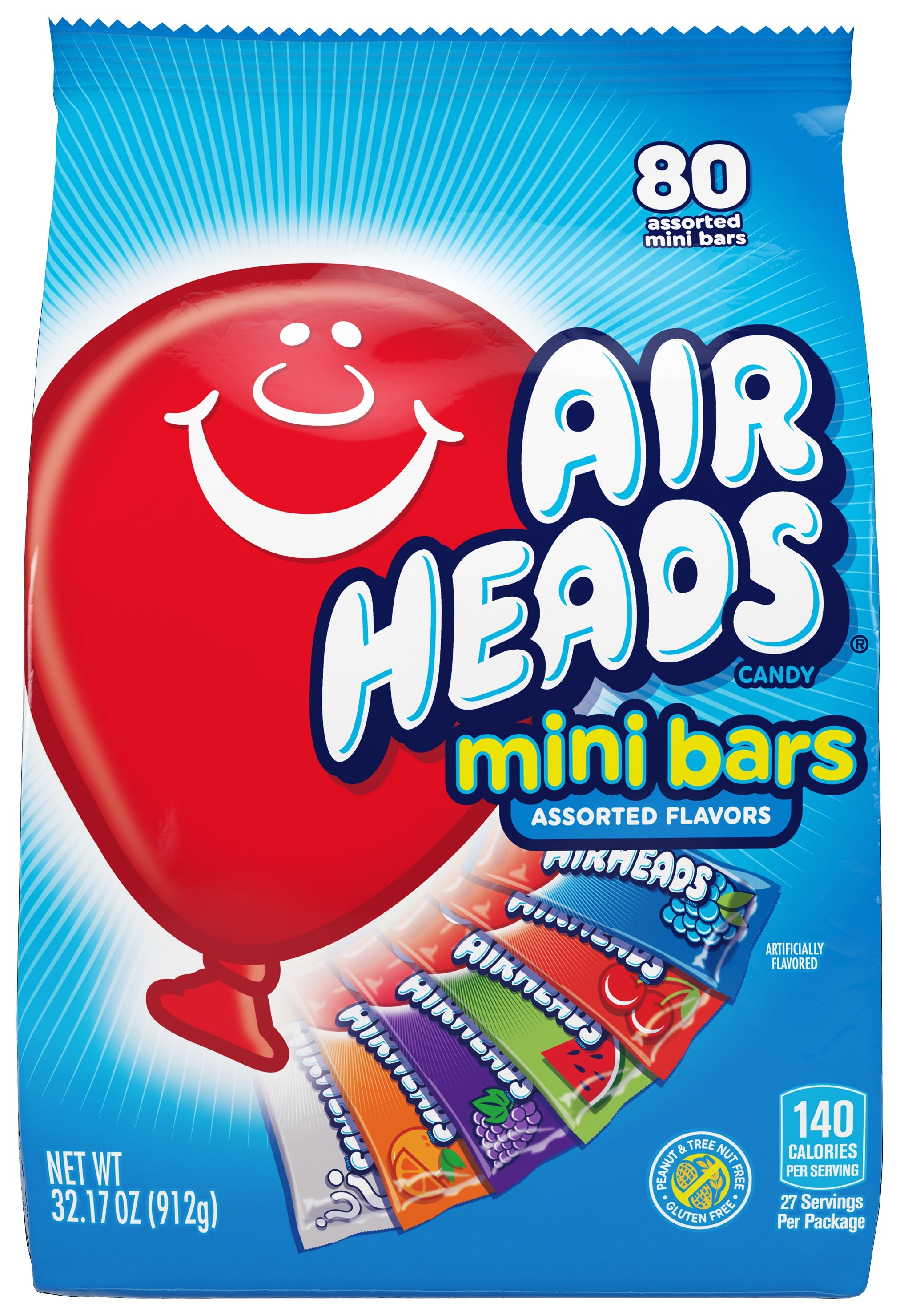 Airheads Mini Bars Gussett Bag 4 x 912g (32.17oz)