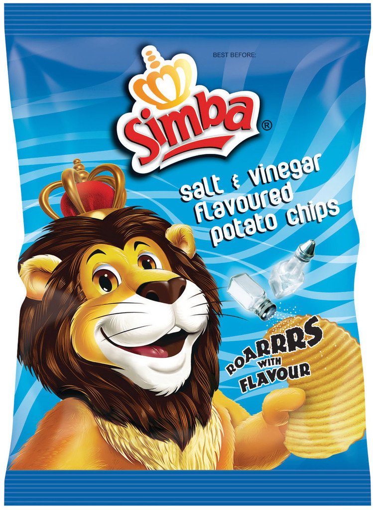 Simba LARGE Potato Chips Salt & Vinegar 24 x 120g