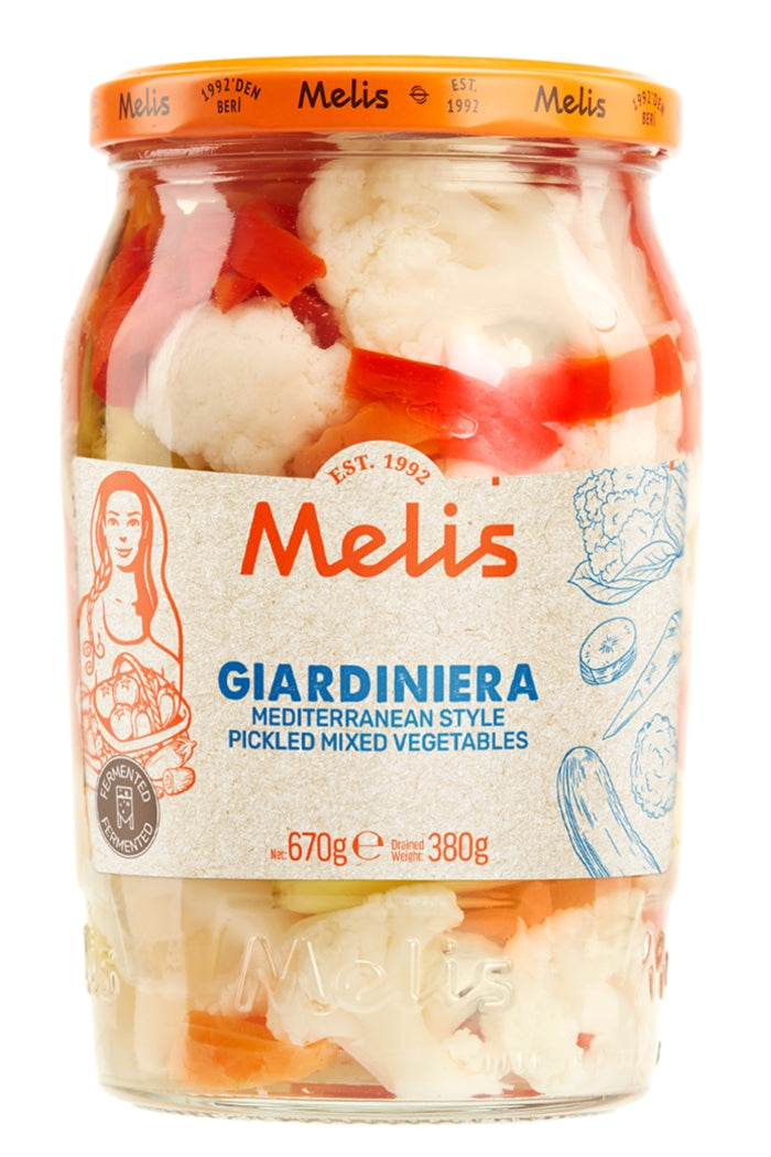 Melis Pack of 6 x 670g Giardiniera Mixed Vegetables