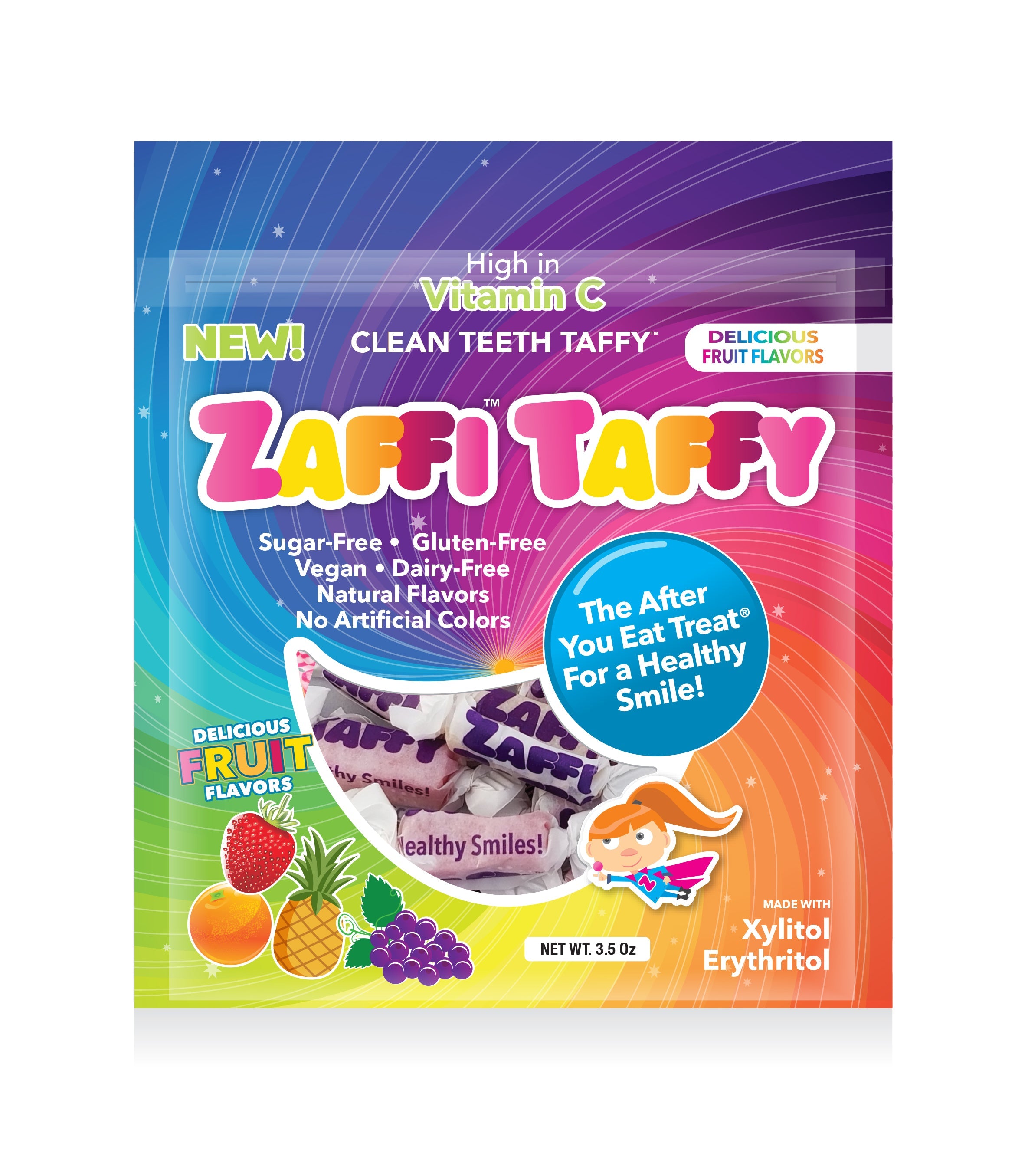 Zaffi Taffy Variety Fruit 24 x 85g (3oz)